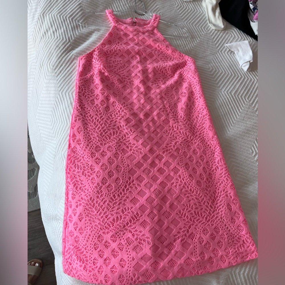 Lilly Pulitzer Pink High Neck Sleeveless Dress - Picture 2 of 3